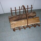 Wrought iron log rack