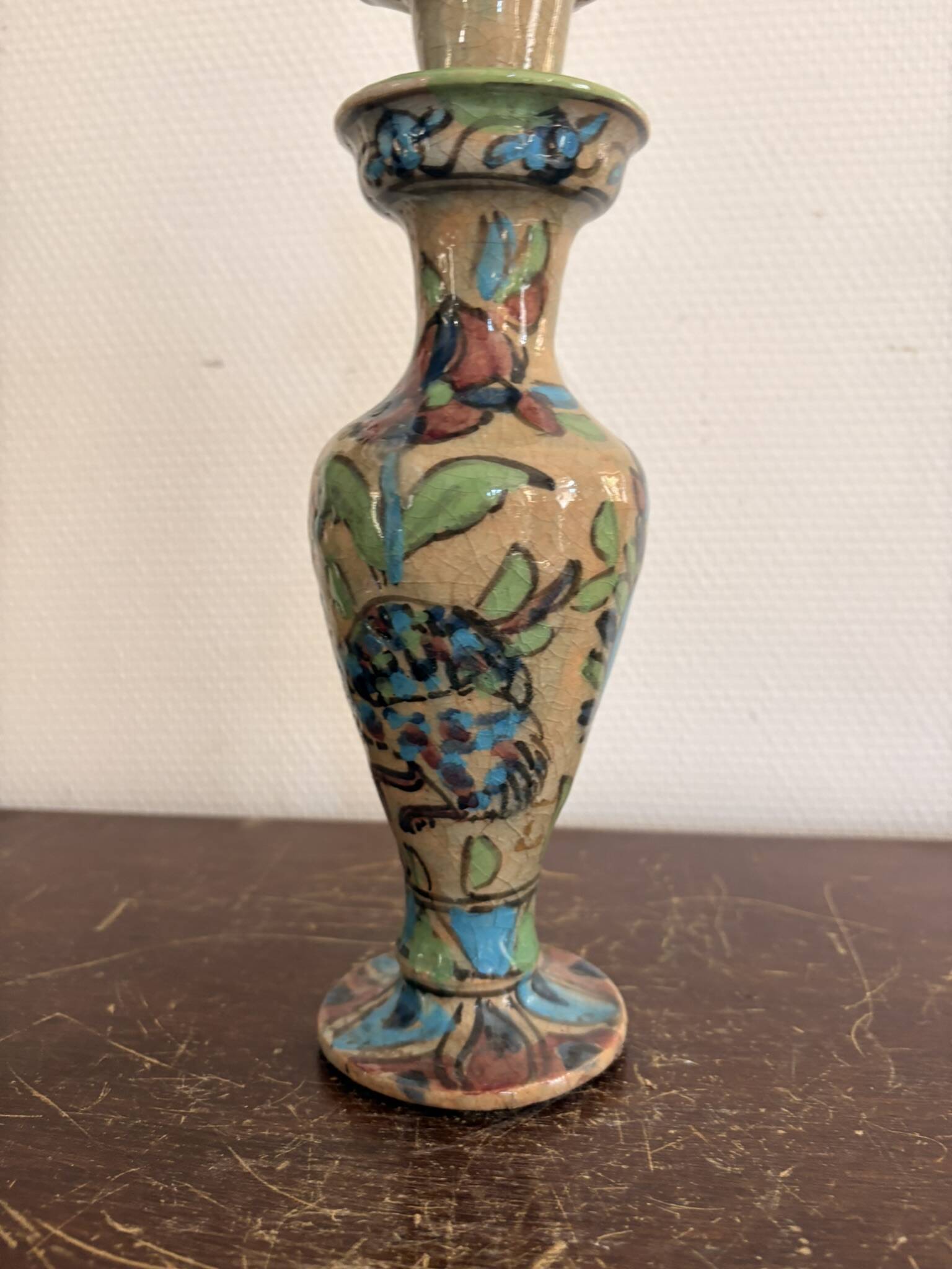 Ancient Ceramic Candle Holder Terracotta Persian Bird Torch Persian