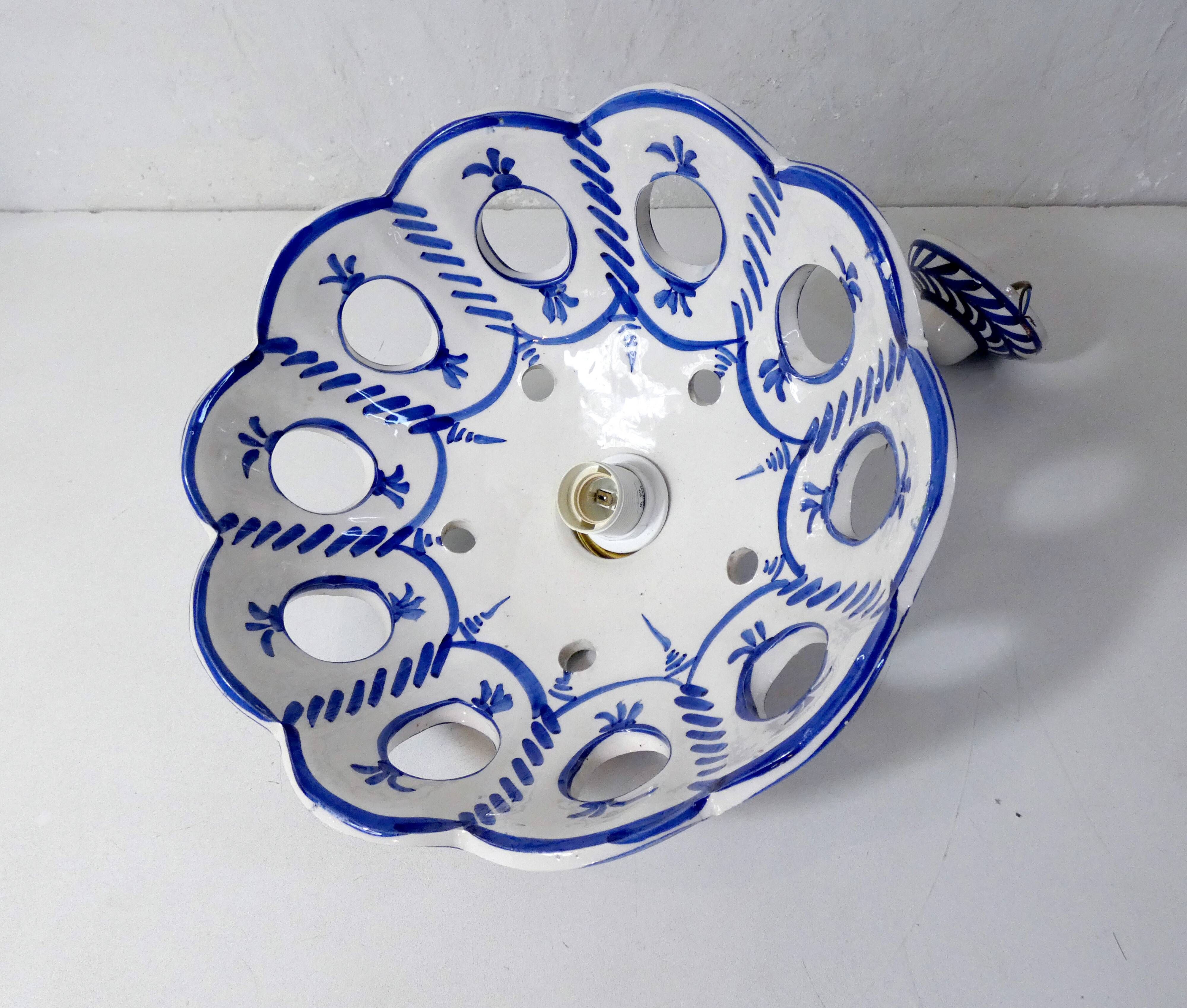 pendant lamp chandelier openwork ceramic lampshade
