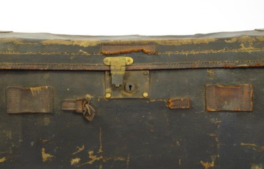 Vintage antique leather suitcase