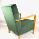 Fauteuil en velours olive, années 1970