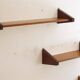Minimalist mahogany shelves from the 1960s.