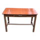 Parisian desk made of solid wood, painted grey and with formica.