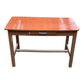 Bureau parisien en bois massif peint gris et formica