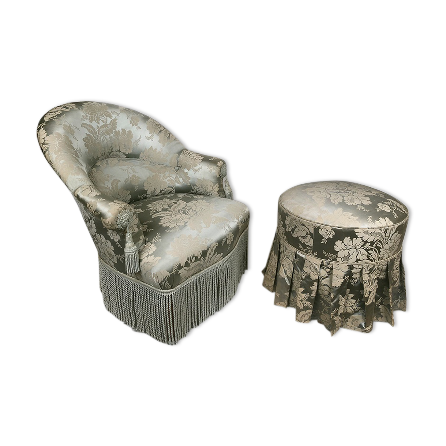 Toad chair and its pouf