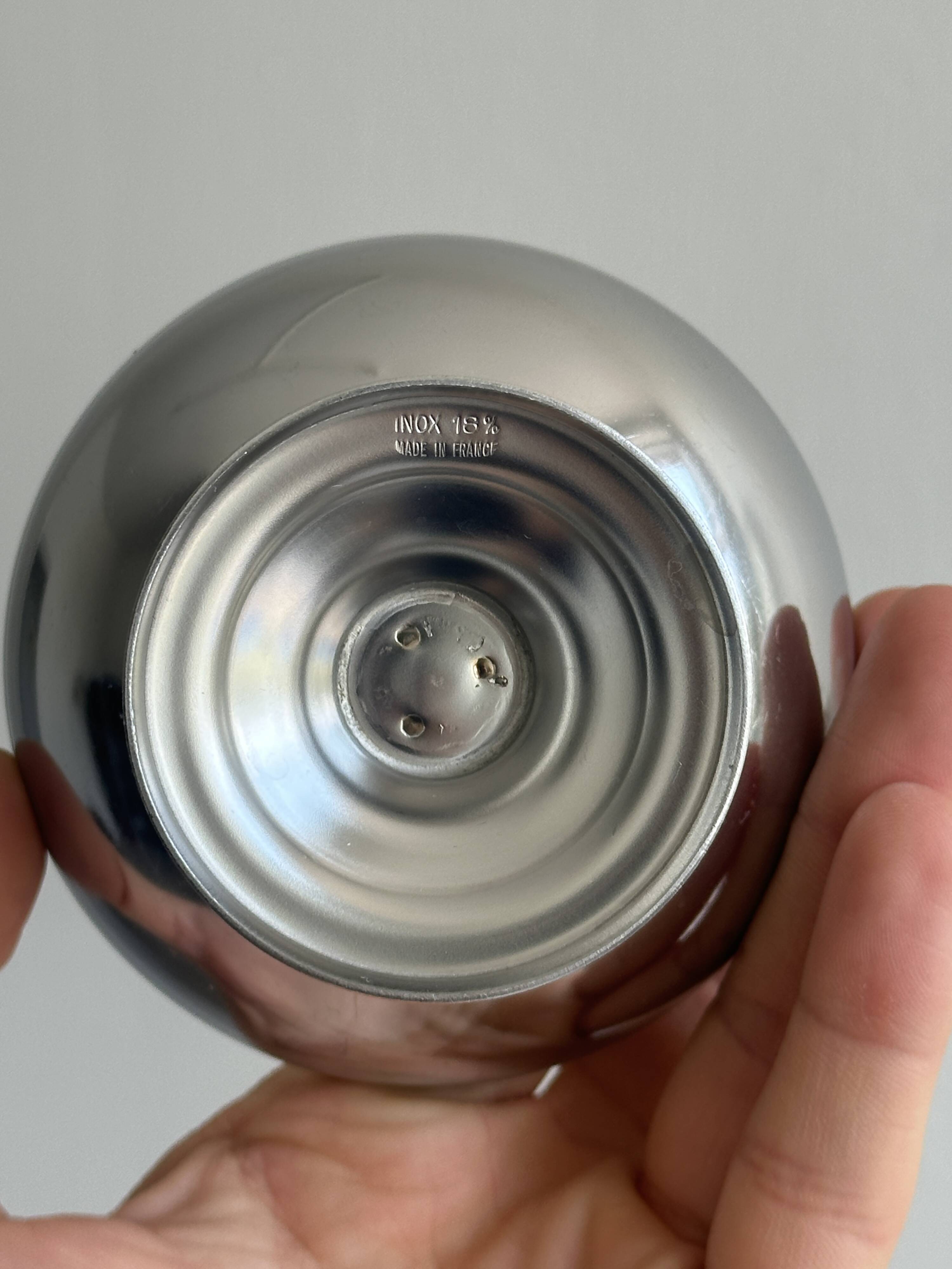 6 stainless steel metal cups