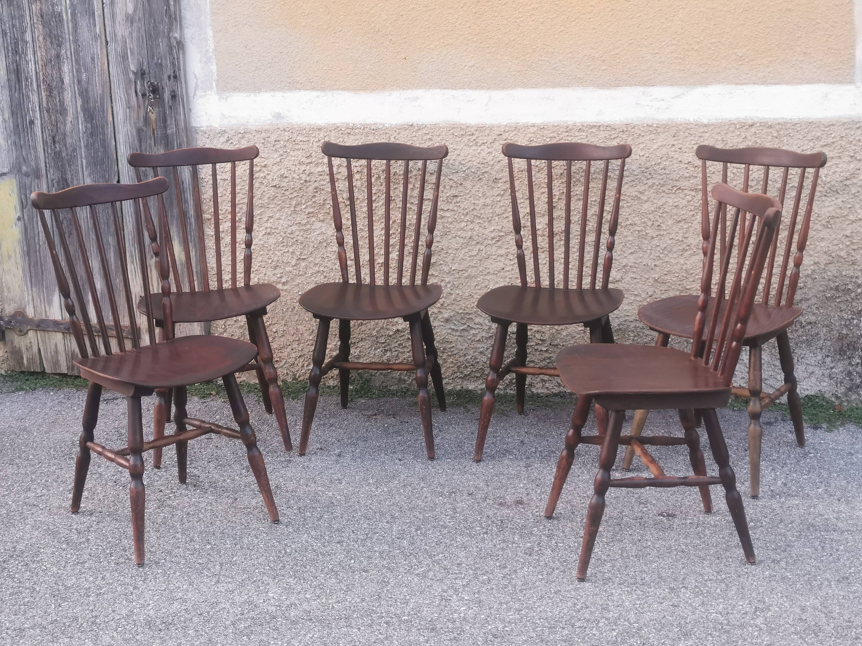 Serie de 6 chaises baumann "modèle tacoma'