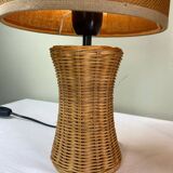 Pair of wicker lamps