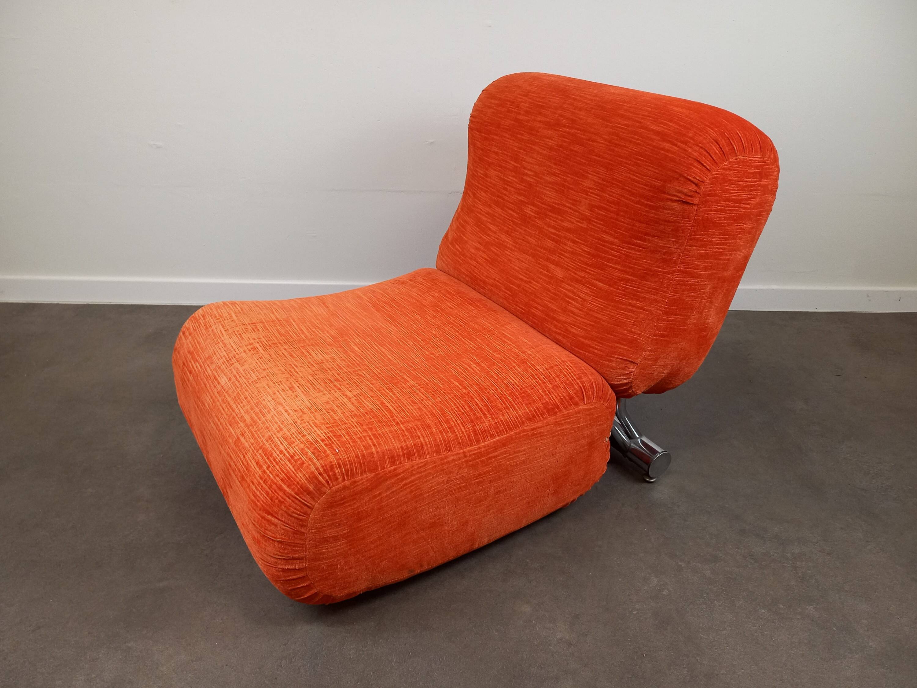 Vintage orange fireside chair