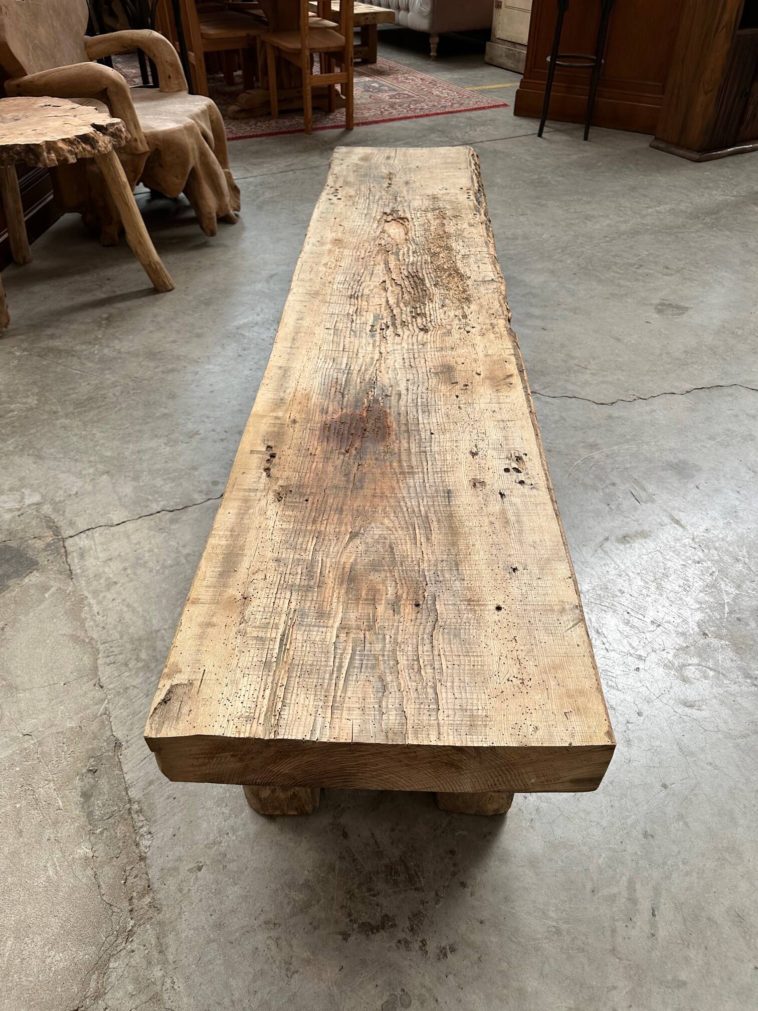 Solid elm coffee table