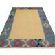 Large Yellow Kilim Rug, Gold Geometric Tribal Wool Carpet 300 x 202 cm