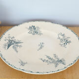 Large plate or serving dish Terre de fer Grand Dépôt E.Bourgeois
