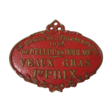 Enamelled plate contest fat calves 1987