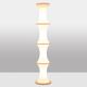 Enrico Tronconi "Bamboo" floor lamp, in white opaline glass. 1970s.