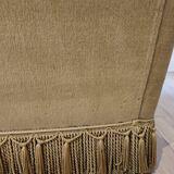 2 fauteuils en velours kaki