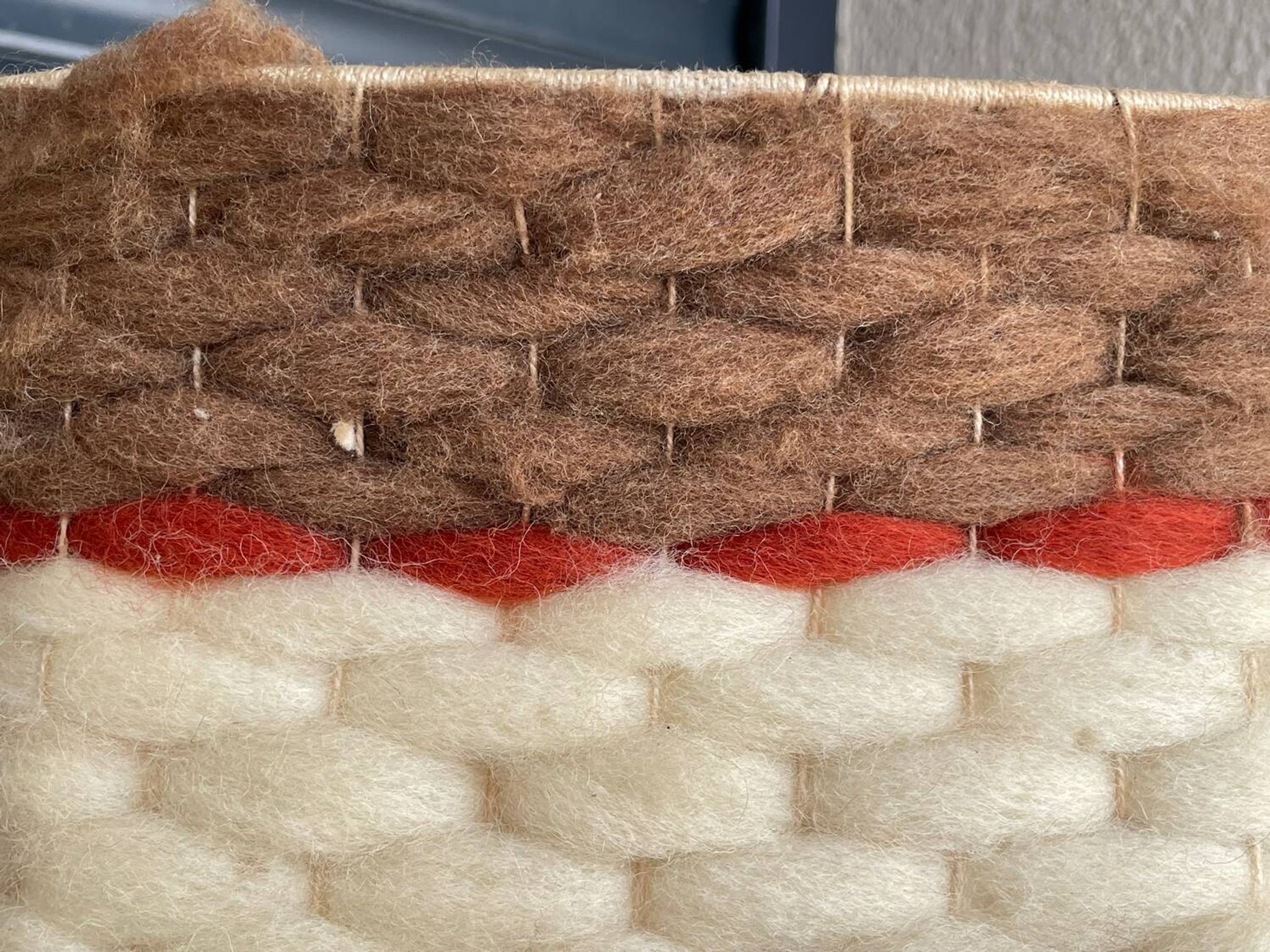 Vintage 70's wool lampshade