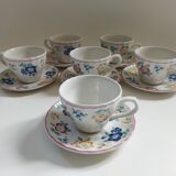 6 English cups Churchill Rosetta