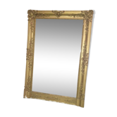Miroir en bois et stuc doré 124x86cm
