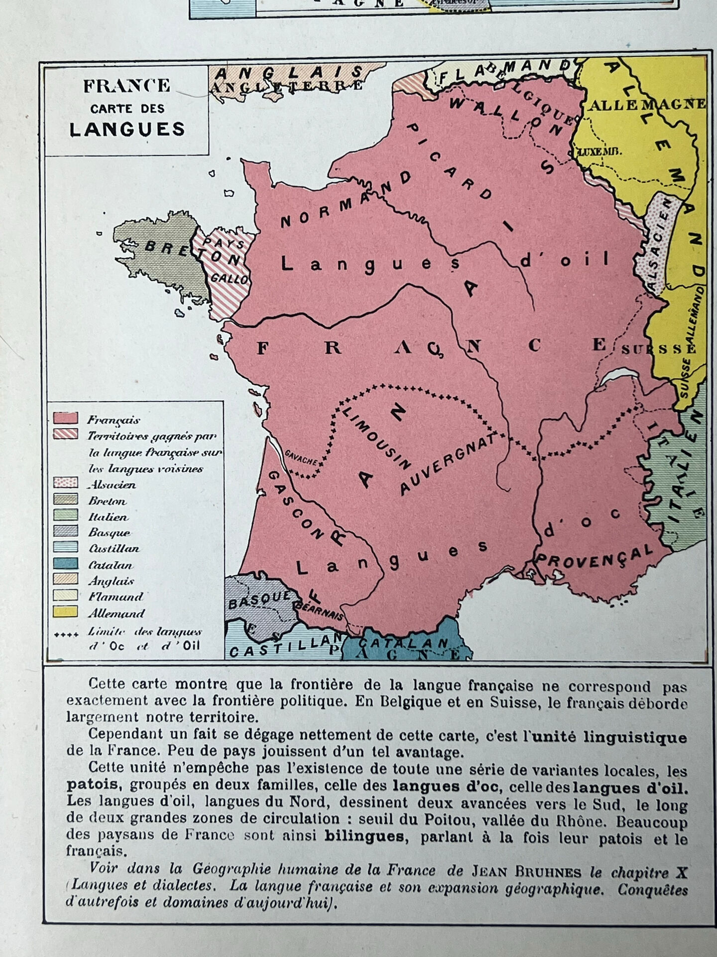 Map sheet - France, population and divisions - 27x37cm - 1
