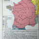 Map sheet - France, population and divisions - 27x37cm - 1