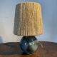 Table lamp in stoneware / ceramic 60s lampshade rope
