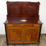 Napoleon III French Sideboard Inlaid with Geometric Floral Motifs, 1850