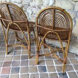 Pair of rattan chairs
