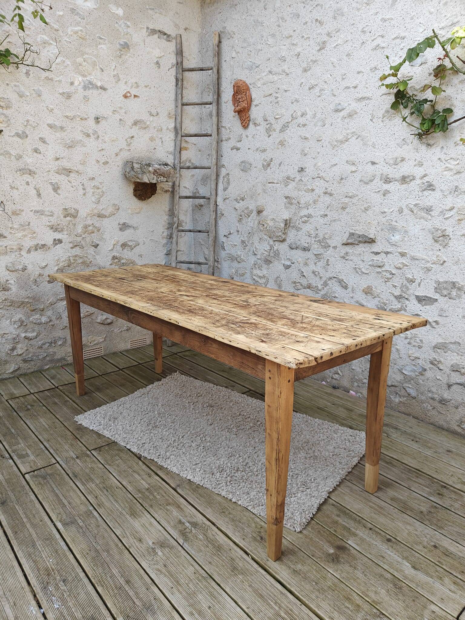 Restored old farmhouse table