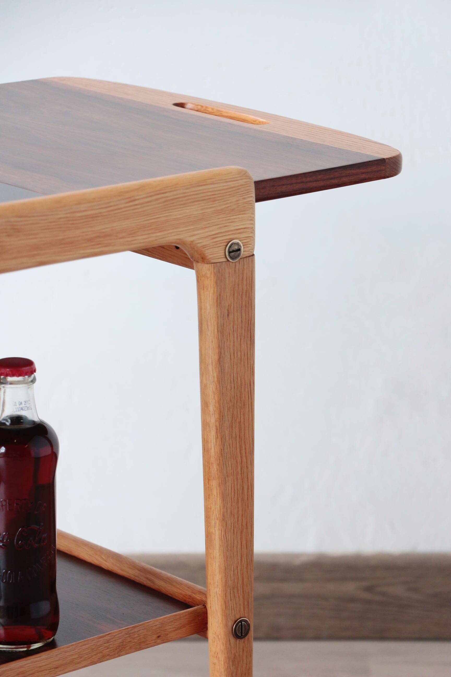 Scandinavian 'Thea' side table in rosewood and laminate, Yngve Ekström