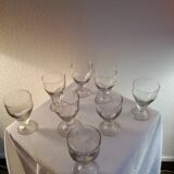 Set of 8 glasses walk blown with the mouth