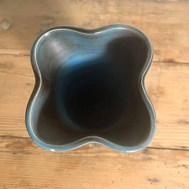 Vintage glazed ceramic vase