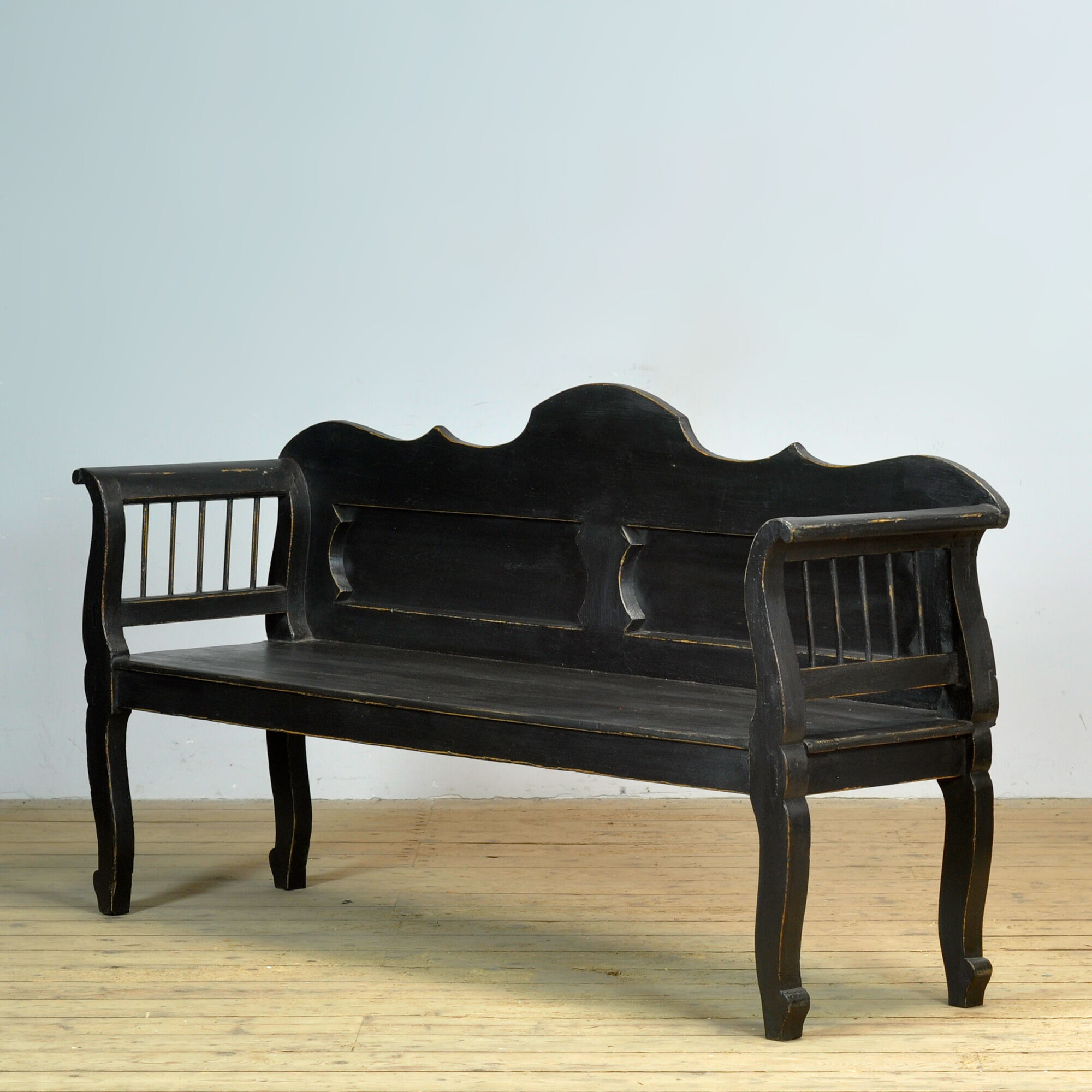 Banc en pin ancien, années 1900