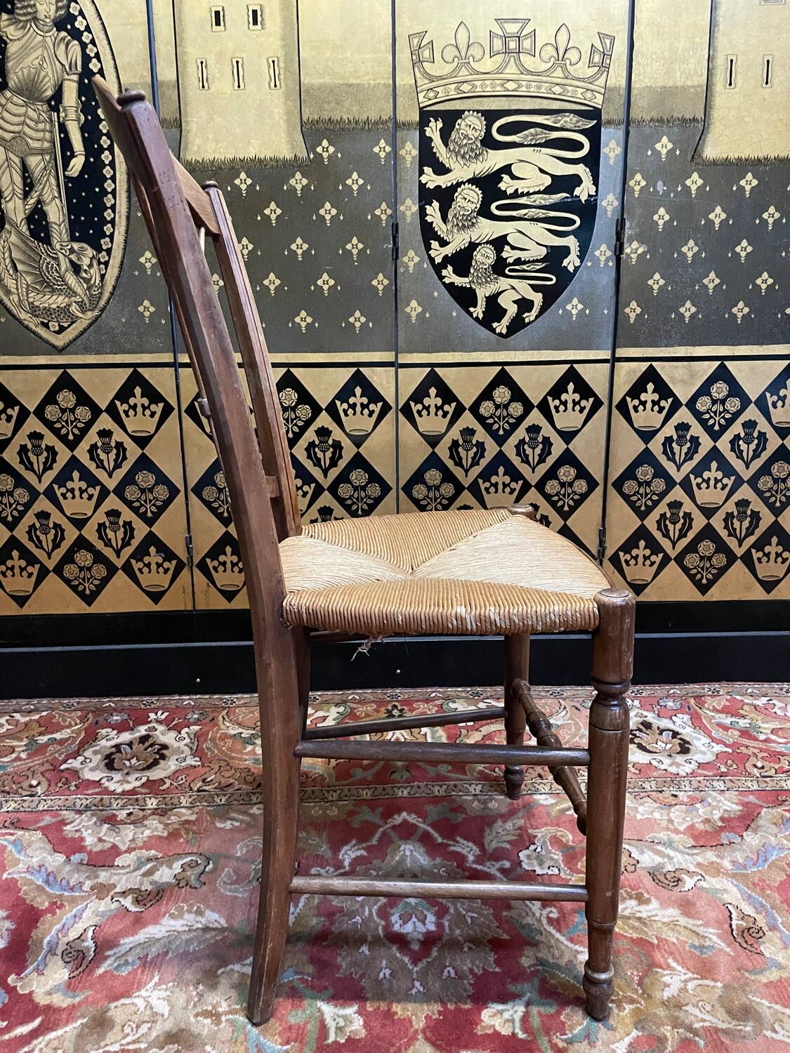 Suite of 6 Provençal straw chairs