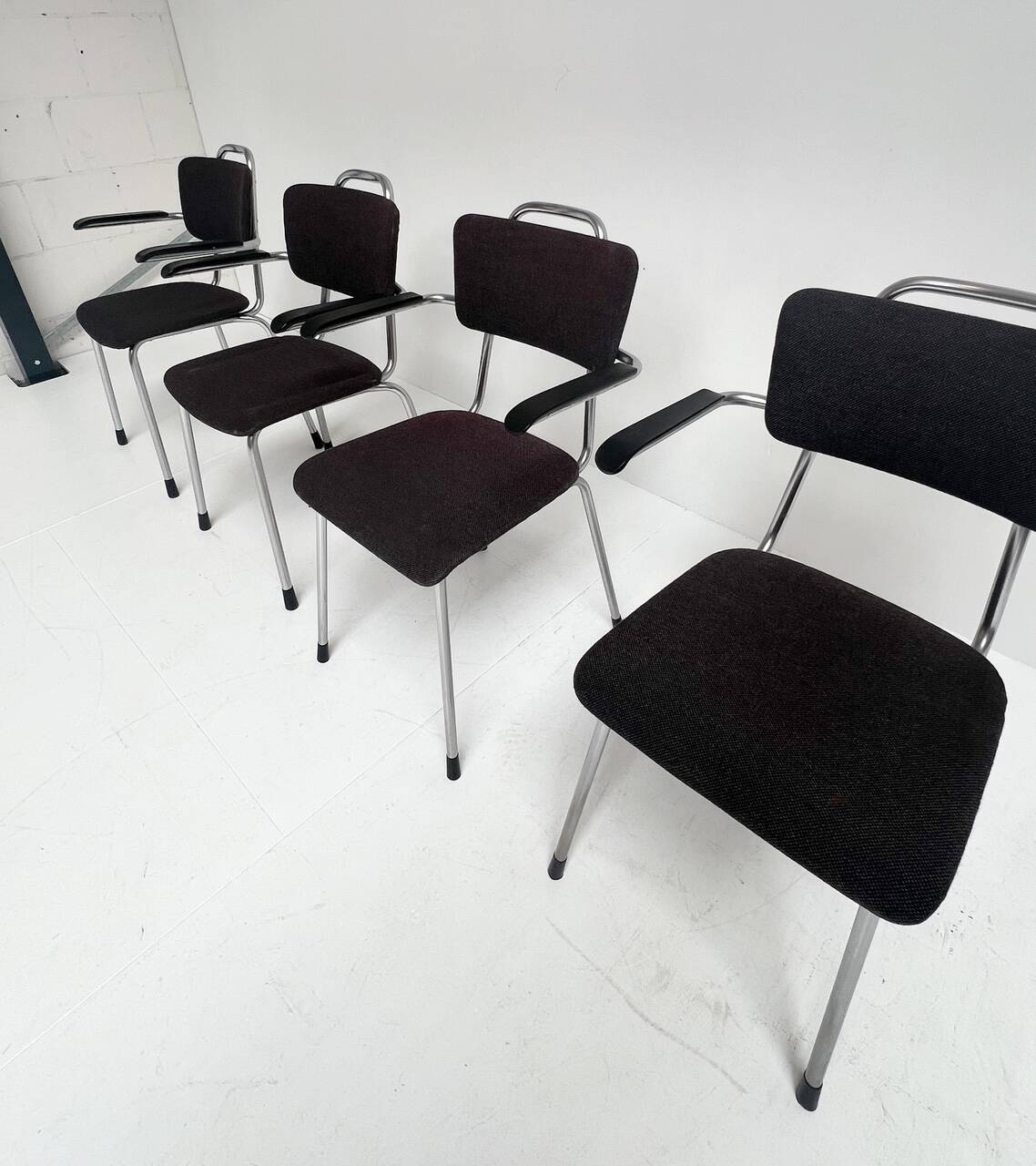 Ensemble de 4 chaises vintage Gispen, années 1960