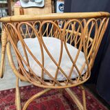 Vintage rattan crib – 1960s/70s