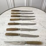 set of 8 horn knives from the 60s