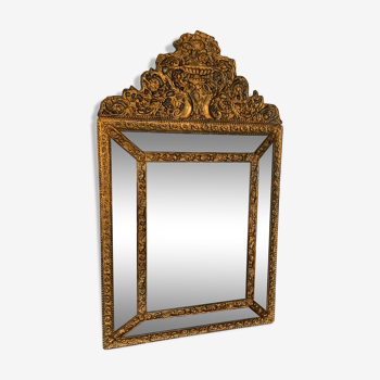 Mirror copper parcloses repulsed 19th - 69x43cm