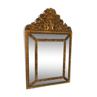 Mirror copper parcloses repulsed 19th - 69x43cm