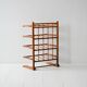 Vintage Scandinavian birch magazine rack 1940s