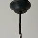 Three-armed suspended lamp in wrought iron, brutalist design, 1960s, Italy.