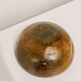 Swedish folk art, unique farmer's bowl from the early 19th century in painted wood.