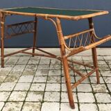 Vintage rattan and wicker desk