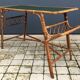 Bureau vintage en rotin et osier