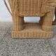 Side table or end table "elephant" in rattan, wicker, 1960s 70s