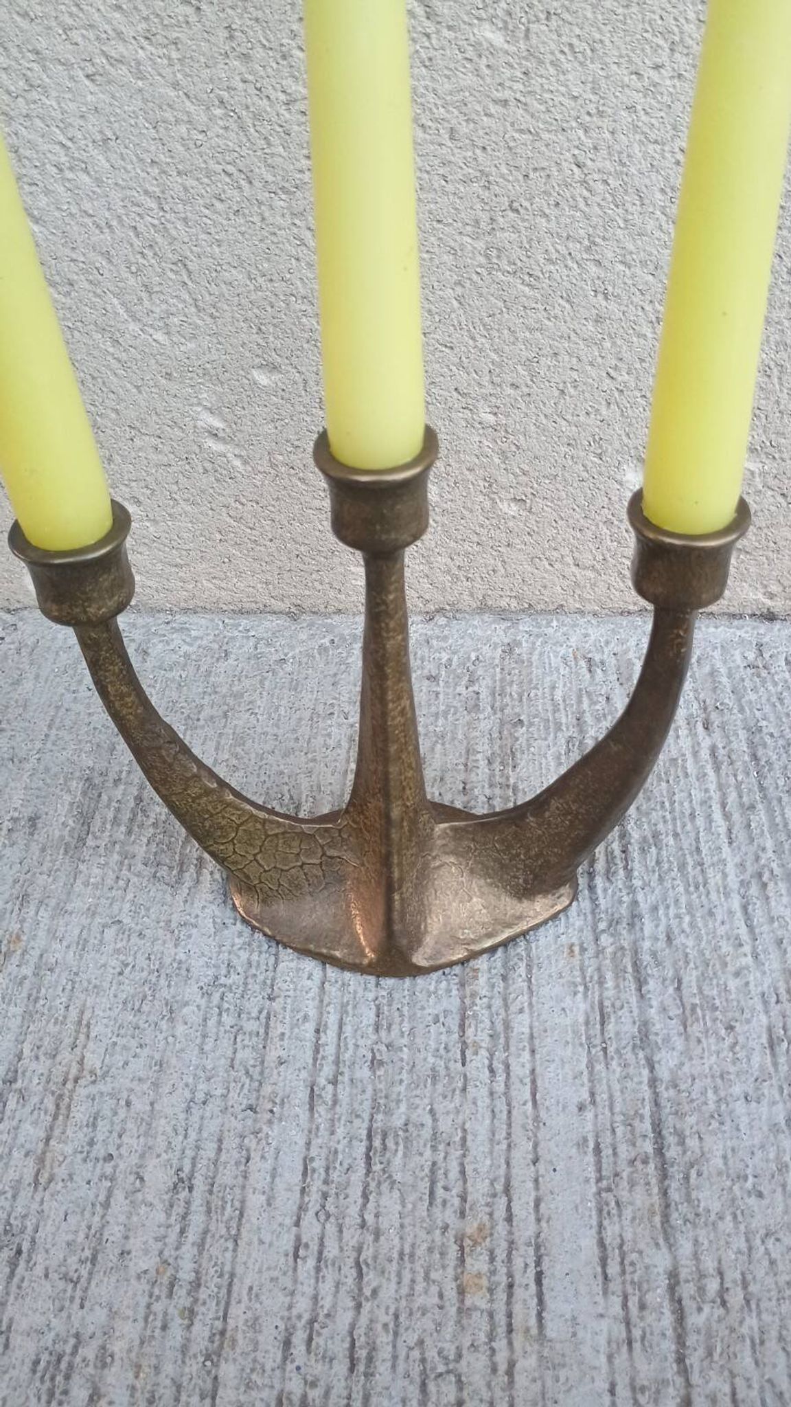 Brutalist bronze chandelier by Horst Dalbeck, Germany, Gilde Handwerk, 1970.