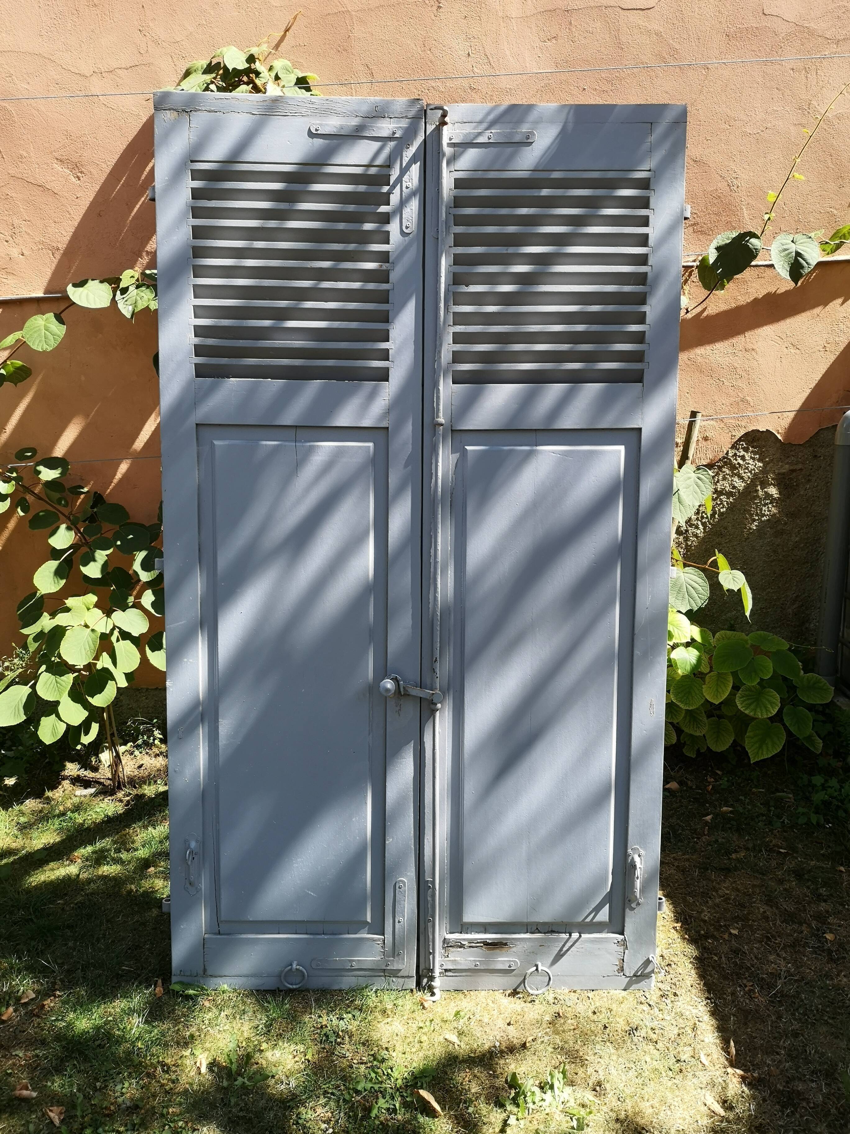 Paire de volets persiennes bois
