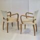 Paire de fauteuils bridge 1950 vintage