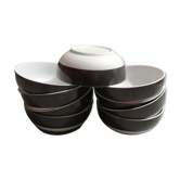Ribambelle of 9 vintage ceramic bowls
