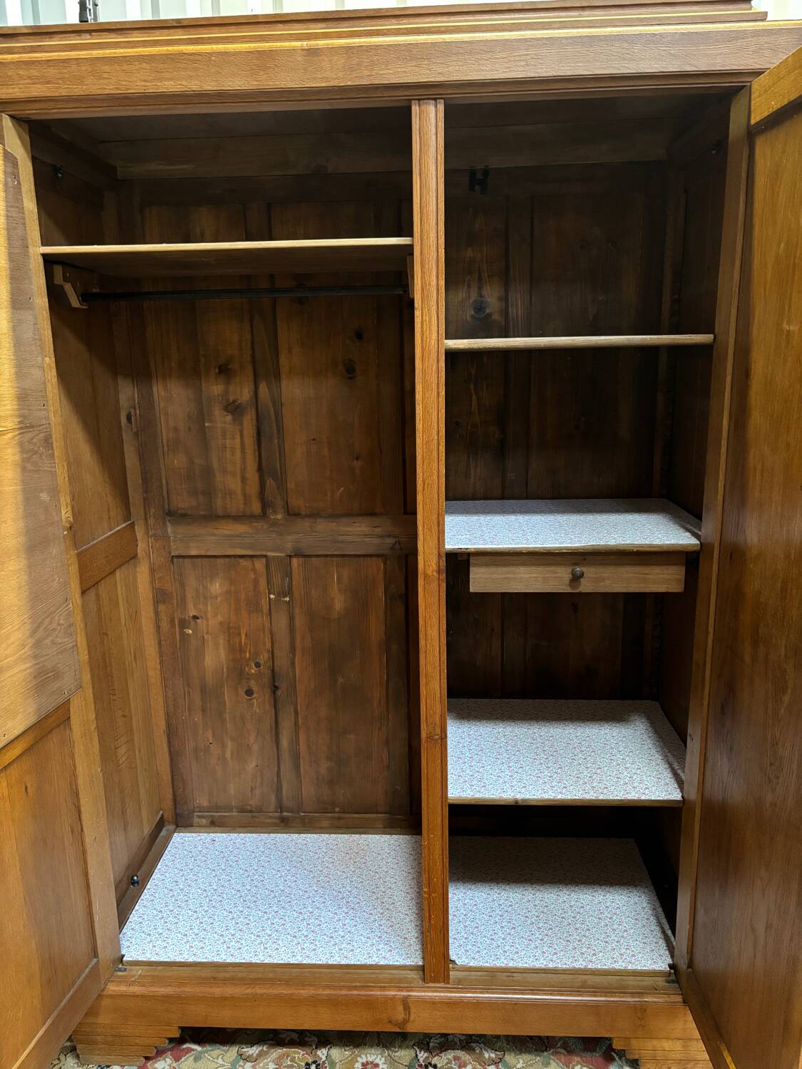 Art deco oak wardrobe
