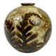 Camille Tharaud, round vase model Fougères, Limoges, Art Deco circa 1930